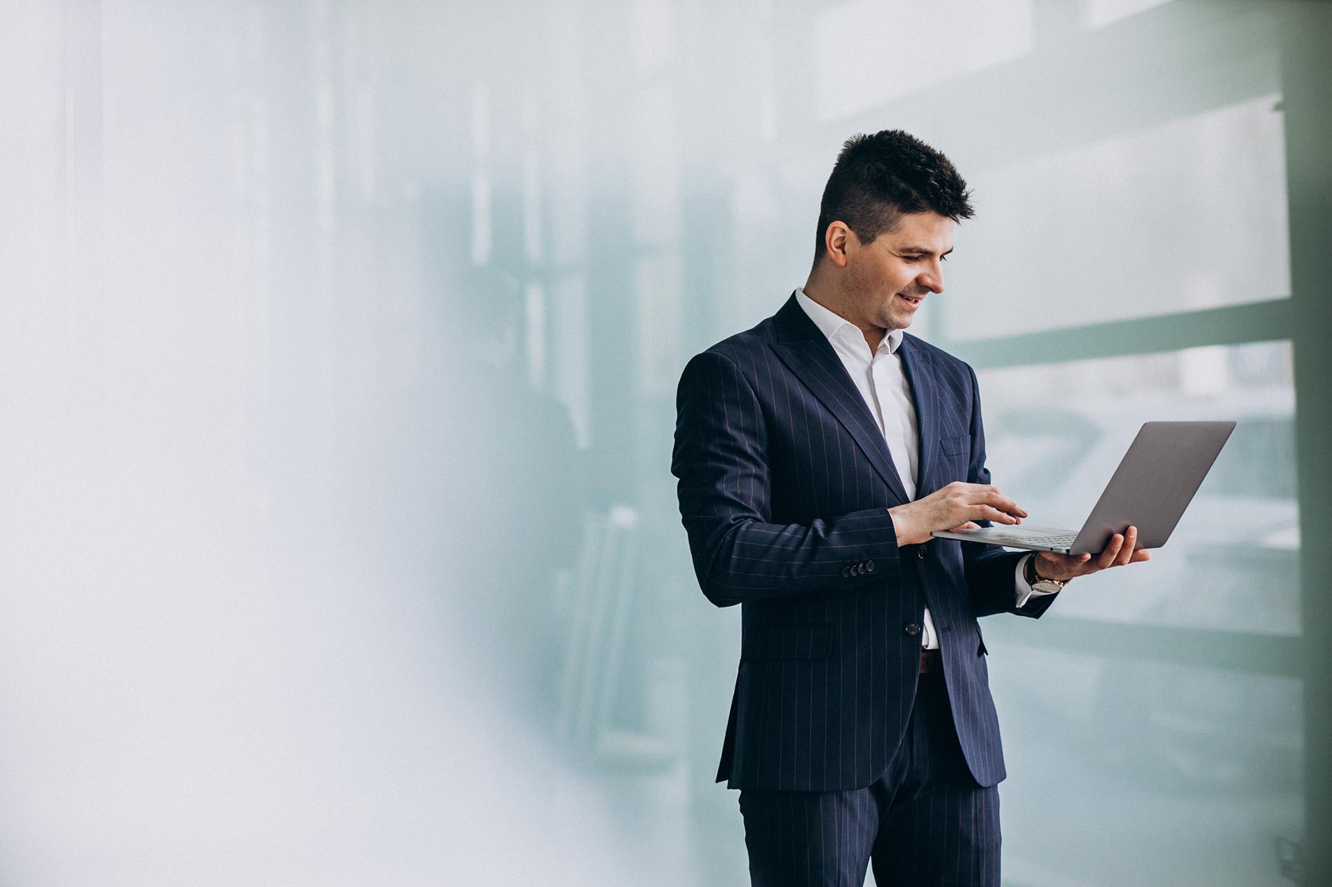 Employment law consultant reviewing a case with a client