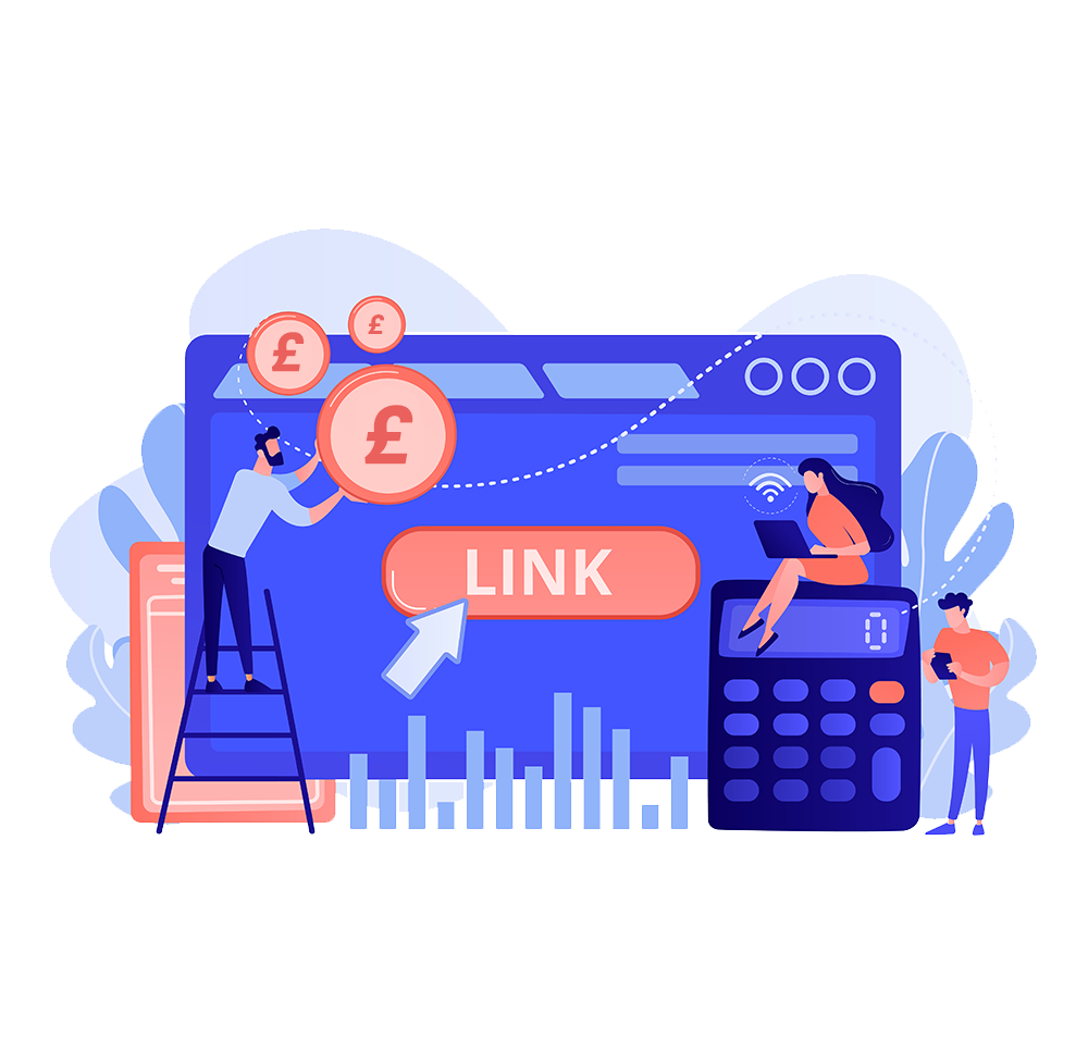 Illustration of a pay-per-click advertising campaign