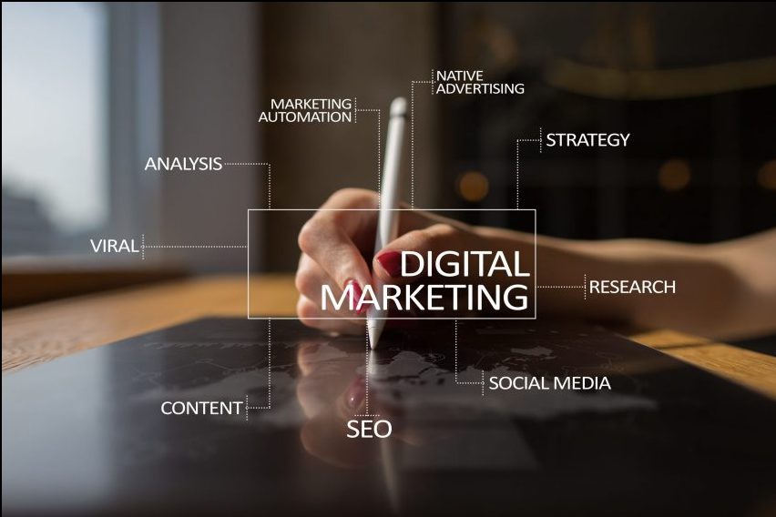 Digital marketing strategy concept